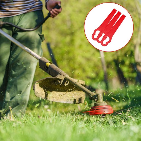 100stuks - machine trimmen mesvervanging - rode kunststof grasmaaiermessen - Geschikt Voor Grastrimmers - Reservemessen grastrimmer - vervanging voor grastrimmer - kunststof grastrimmer-messen van Merkloos	 — afbeelding 5