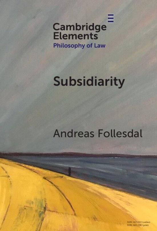 Elements in Philosophy of Law - Subsidiarity - cover
