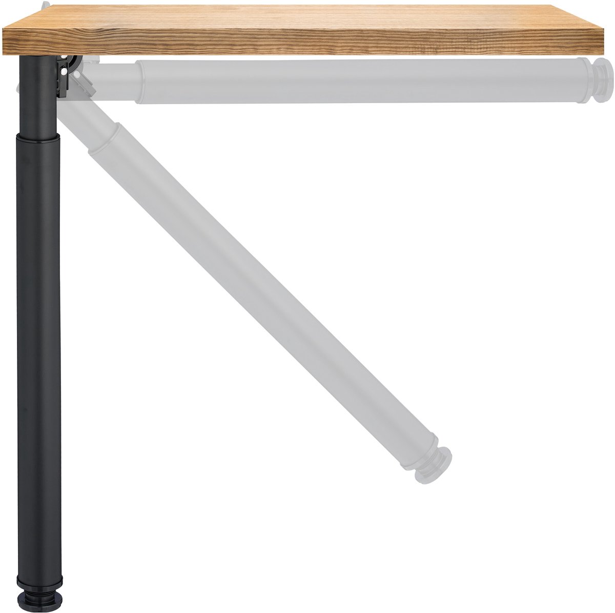 Hebitod Set van 4 meubelpoten, tafelpoten, metaal, verstelbaar, 70-110 cm, meubelpoten van staal, belastbaar tot 200 kg, met 16 schroeven voor meubels, slaapbank, nachtkastje, kast (zwart