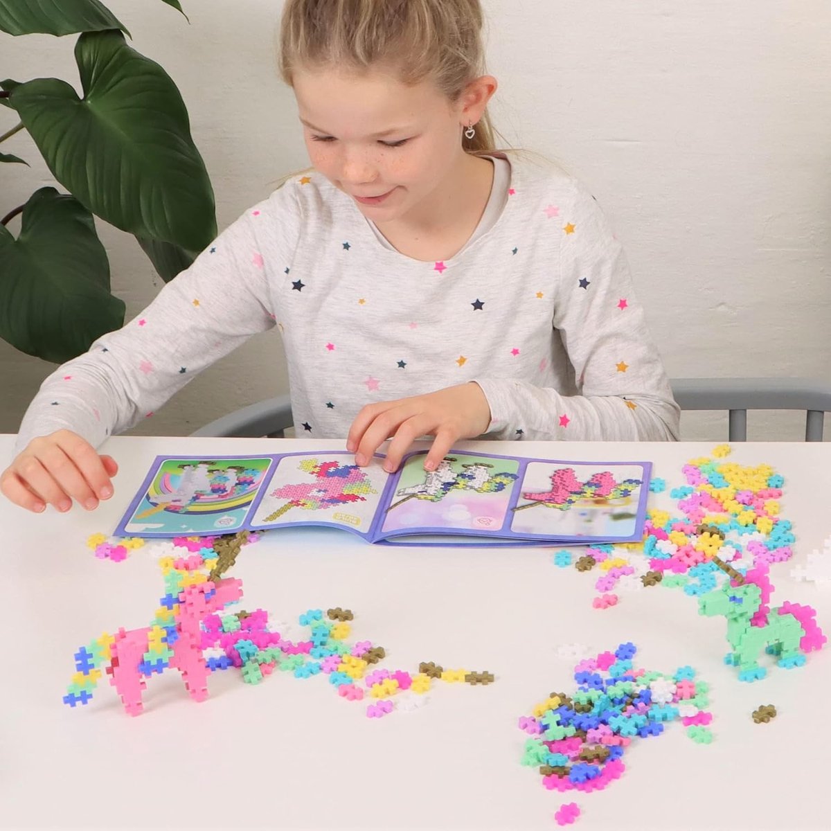 Plus-Plus Learn to Build eenhoorn 275 delige bouwset - 3908 - Bouwspeelgoed - Constructiespeelgoed - Set met bouwstenen - Vanaf 5 jaar — afbeelding 12