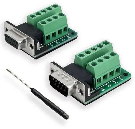 Risegun DB9 Adapter Set - RS232 RS485 9-polige Schraubklemmen Für Serielle Schnittstellen