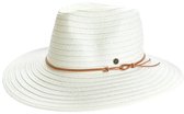 Cabana Fedora Zomerhoed Dames Reisvriendelijke Zonnehoed House of Ord - Maat: M-L: 58 cm - Ivory