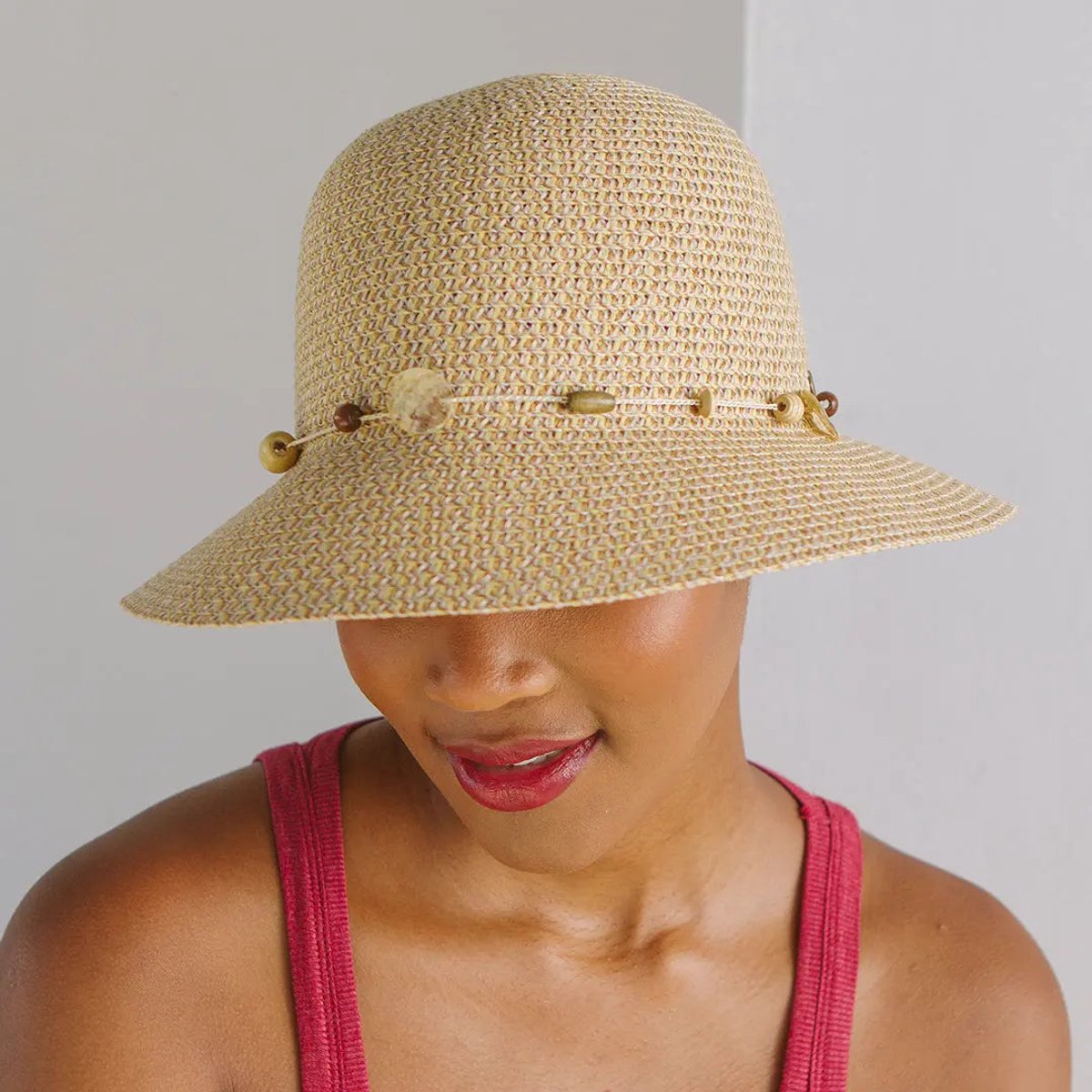 Gatsby Bucket Hat - Strandhoed Dames UV Bestendig UPF50+ - Maat: M - L: 58 cm - Naturel — afbeelding 5