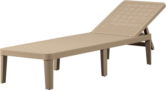 WOOOD Jinte Ligbed Tuin - Kunststof - Zand - 29x55x191