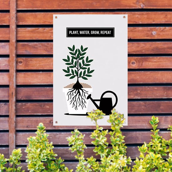 plant en croissance avec arrosoir - Impressions de jardin en croissance - Art de jardin plant - Minimalisme - Décoration de balcon - Affiche de jardin pour clôture - Affiche de jardin 100x150 cm