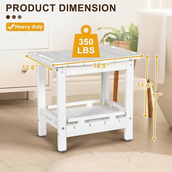 WENKO Badkruk Mod. Comiso, belastbaar tot 180 kg, met gevoerde zitting en antislip voeten, 44,5 x 46 cm, grijs