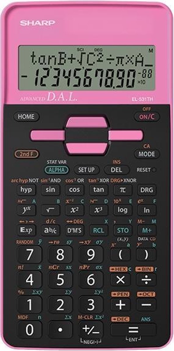 Rekenmachine Sharp-EL531THBPK zwart-roze wetenschappelijk