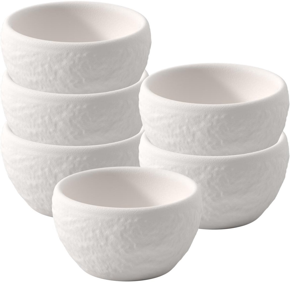 Eierbecher Manufacture Rock Blanc ø 4,8 cm Set van 6