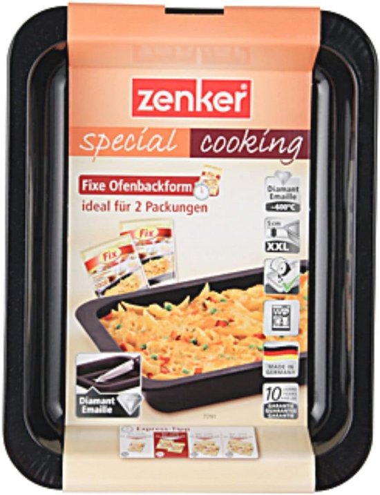 Bakplaat Geëmailleerd Rechthoekige Diep 36x28x6 cm - voor Bakken - voor