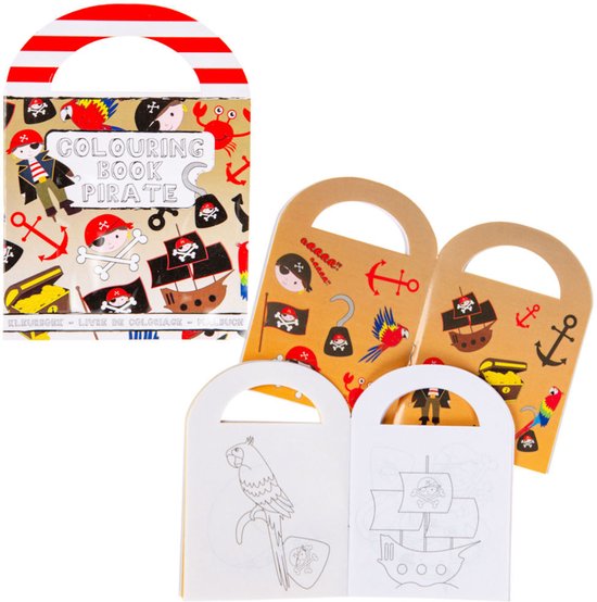 Decopatent 48 STUKS Piraten / Piraat Kleurboekjes met Stickers - Traktatie Uitdeelcadeautjes voor kinderen - Klein Speelgoed - Uitdeelcadeaus