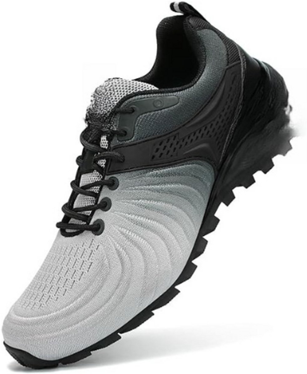 Heren Trail Running Schoenen Ademend Lichtgewicht Wandelen Trekking Trainers Wandelschoenen – 44.5 EU Zwart