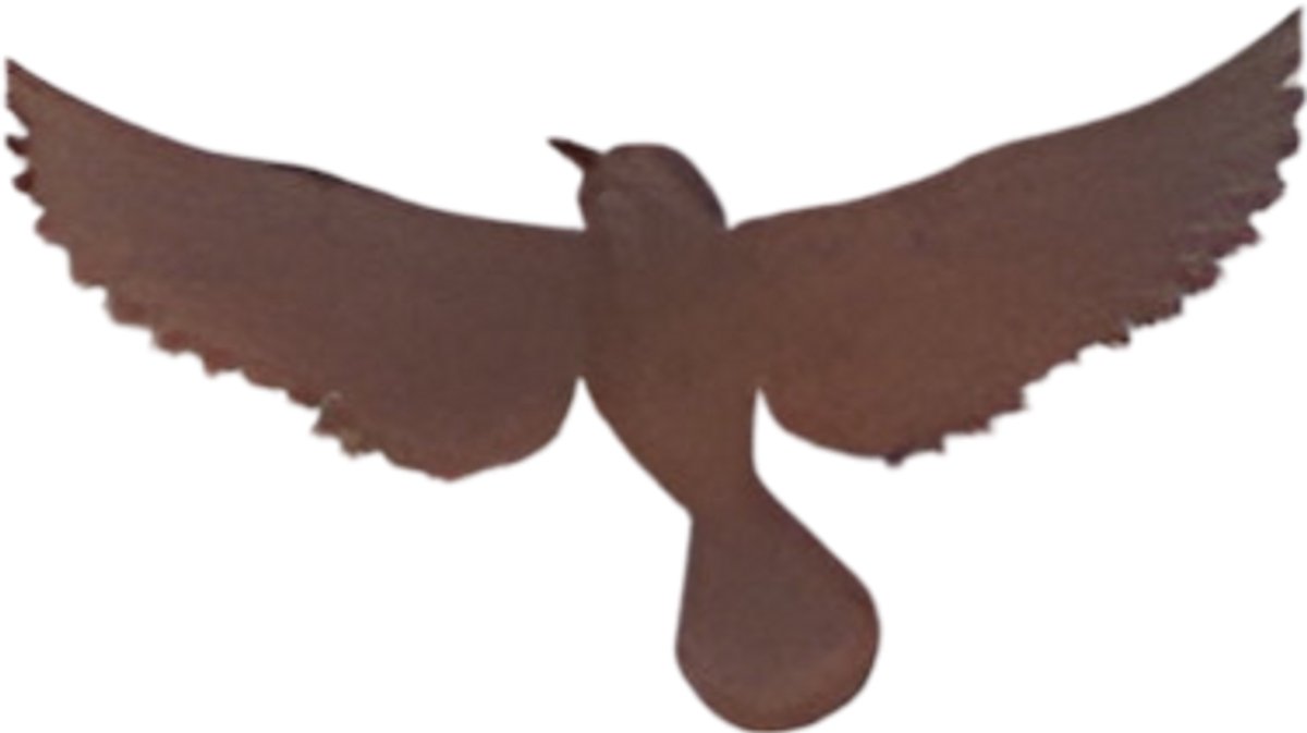 Wanddeco ijzer vogel L 26x15 cm Buitengewoon de Boet