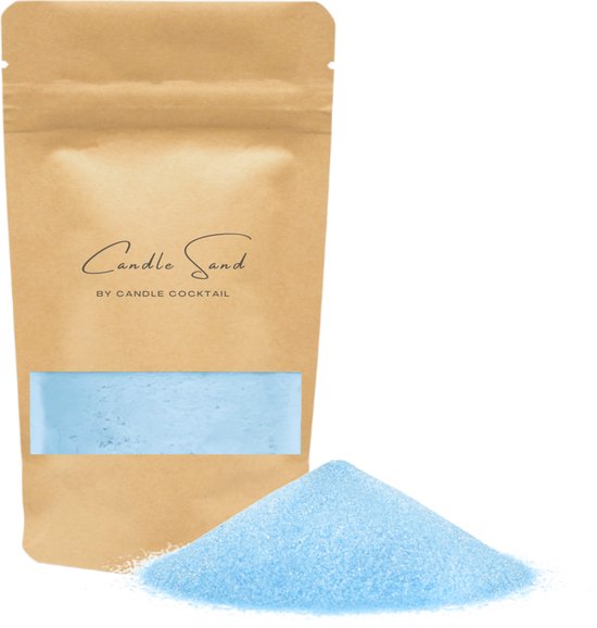 Sable de bougie | Bleu | 1000g TTC 15 fusibles | Sable brûlant | Bougie Sable | Poudre de bougie | Bougie en poudre | Plus de 125 heures de combustion | Avec 15 fusibles