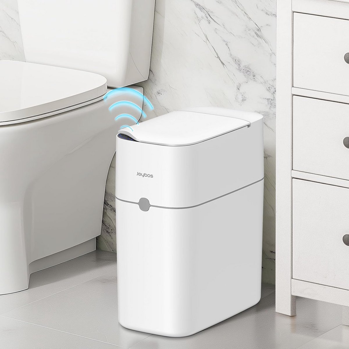 Slimme Touchless Vuilnisbak met Bewegingssensor - 3 Gallon Prullenbak voor Badkamer, Slaapkamer en Kantoor