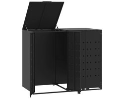 vidaXL - Containerberging - voor - 2 - containers - 138x79x117 - cm - staal - zwart