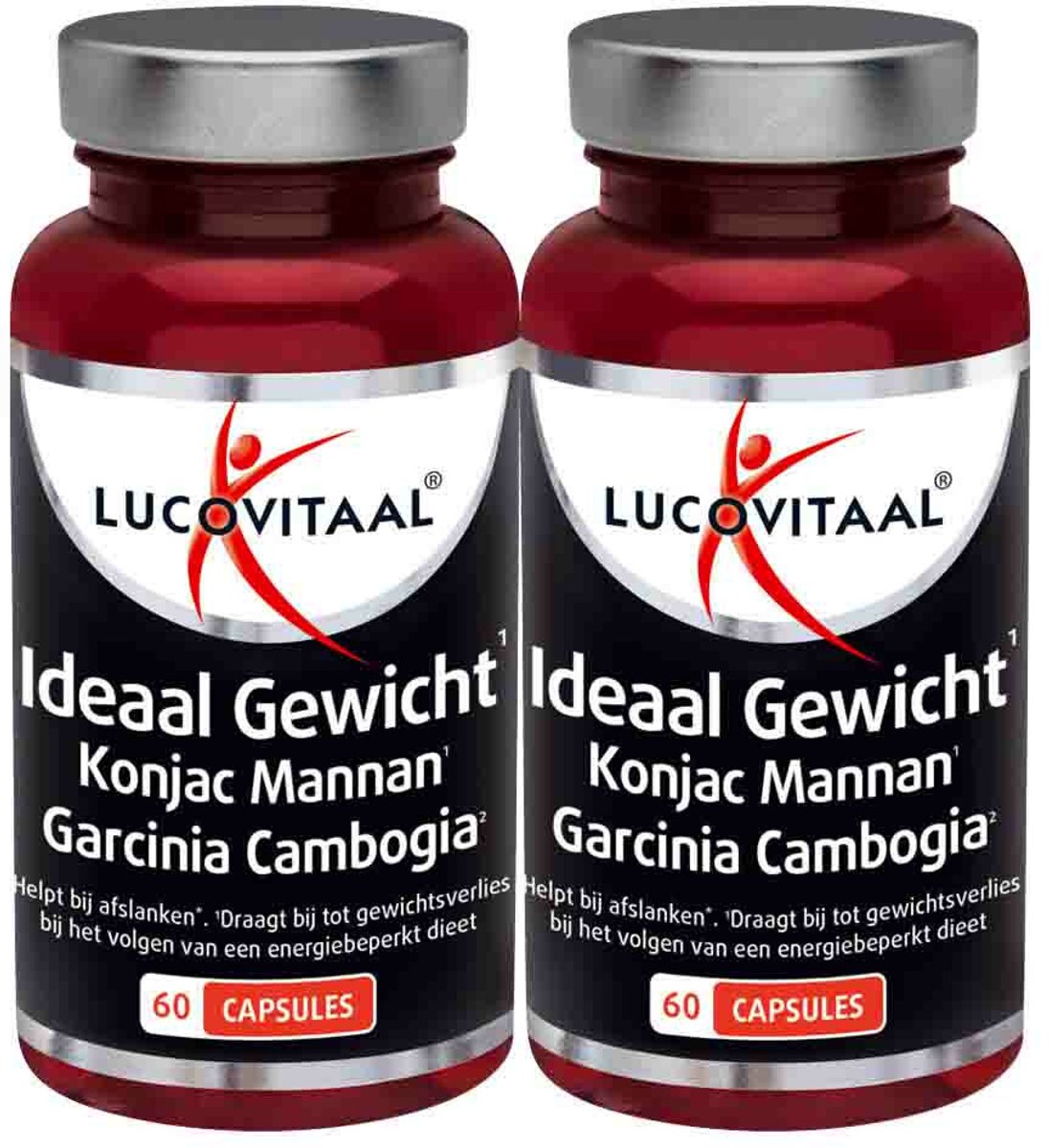 Goedkoopste 2x Lucovitaal Ideaal Gewicht Konjacwortel Garcinia Cambogia 60 capsules