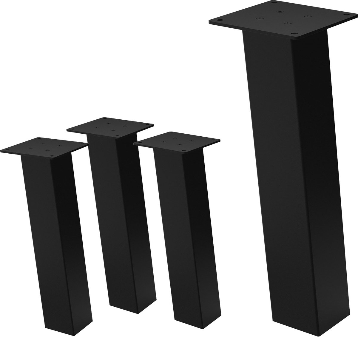ml-design modern serie tafelpootjes set van 4 stuks I-vorm schuin met 96° hoek hoogte 42 cm glanzend zwart gepoedercoat staal met vierkant profiel 8x8 cm geschikt voor salontafels zitbanken en diverse meubels robuust en stijlvol ontwerp