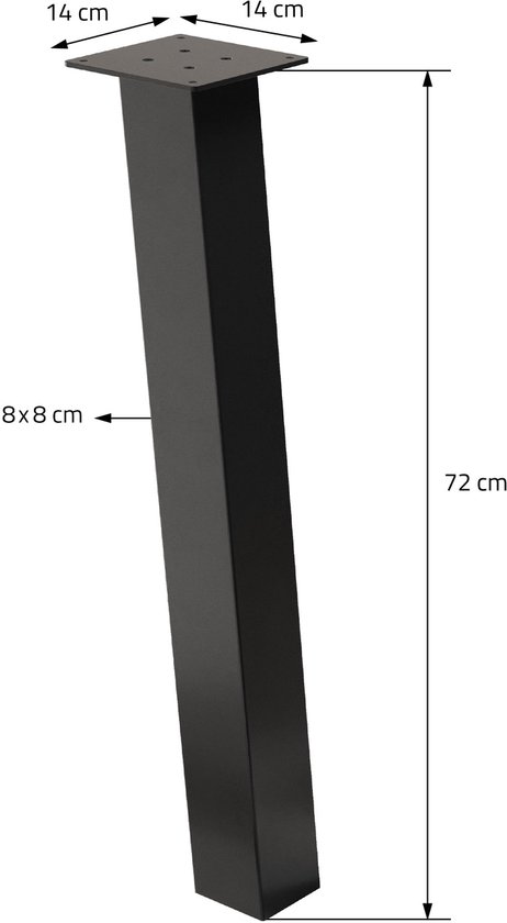 ML-Design Tafelpoten X-Design, antraciet, 98x58x43 cm, gemaakt van metaal - ML-Design