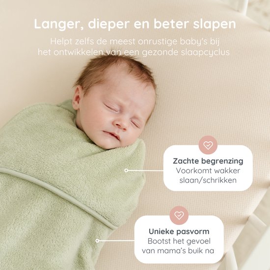 Puckababy Original Piep Inbakerslaapzak (0-3M) - Teddy - Olive van Merkloos — afbeelding 3