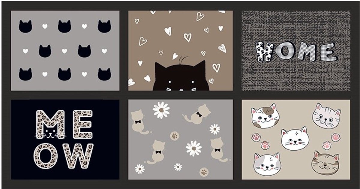 MD-Entree MD Entree - Deurmat - Schoonloopmat - Vision - Cutest Cats - 40 x 80 cm Meerkleurig