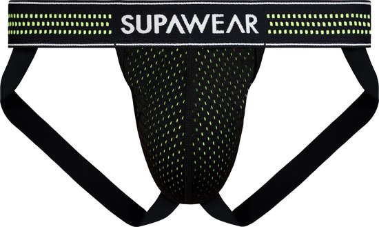 SUPAWEAR Jockstrap en maille vert fluo - TAILLE M - Sous-vêtements pour hommes - Jockstrap pour hommes - Jock pour hommes