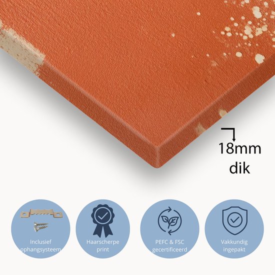 Texture abstraite aux couleurs terre cuite - Peintures sur toile abstraites - Couleurs d'art mural - Art abstrait - Décoration d'intérieur - Art - toile 40x60 cm