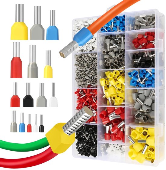 Quadrios 22T009 22T009 Krimptangset Adereindhulzen 0.25 tot 10 mm² Incl. assortiment adereindhulzen kopen ? Electronic