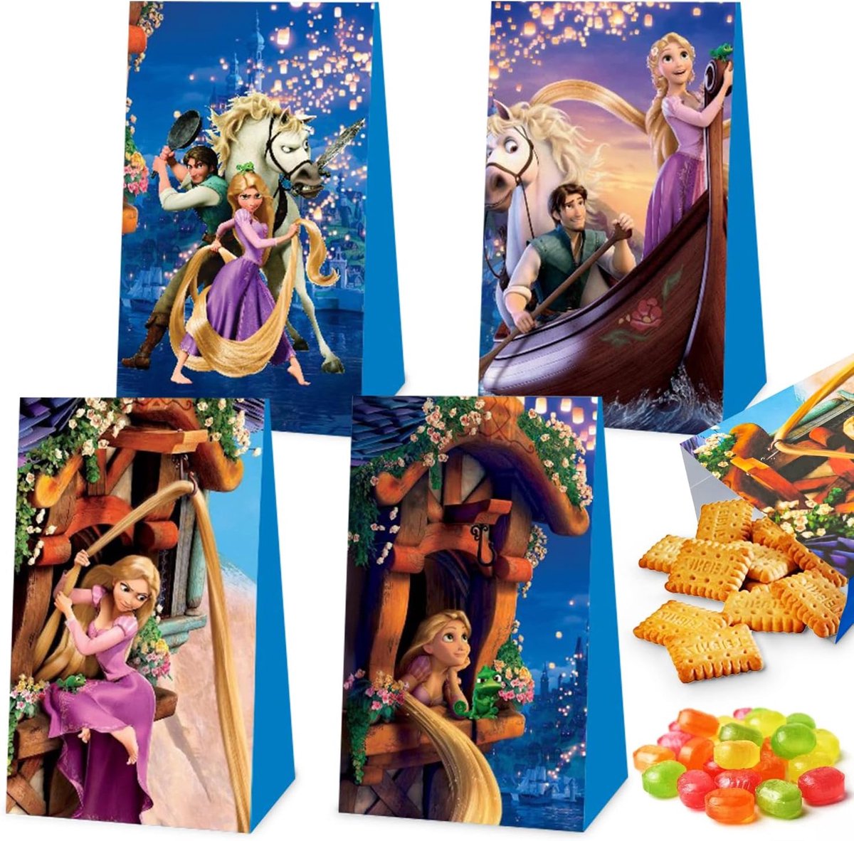 Feestzakjes 12 Stuks voor Verjaardagsfeestjes - Cadeauverpakking voor Snoep en Geschenken