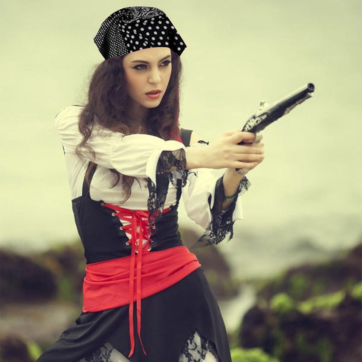 styleBREAKER Dames halsdoek met palmen bladeren bloesem patroon in popart stijl, doek vierkant, vierkante doek kleurrijk, hoofddoek 01016237, geel, Eén maat