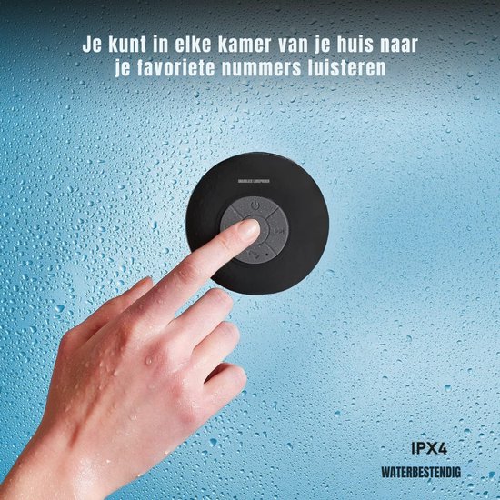 GTB® Douche Radio - Radio - Douche Speaker - Zwart - 4cm x 4cm x 2 cm van GTB — afbeelding 5