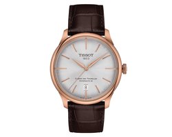Tissot Chemin Des Tourelles Powermatic 80 T1398073603100 Horloge - Leer - Bruin - Ø 39 mm