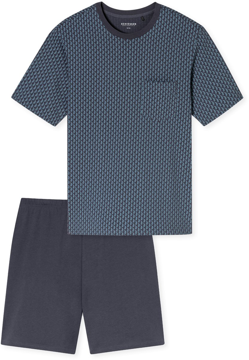 Schiesser shortama blauw