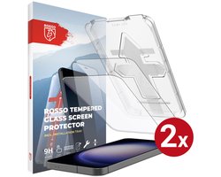 Rosso Screenprotector Geschikt voor Samsung Galaxy S23 Plus | 9H Tempered Glass | Beschermglas | Glasplaatje | Case Friendly | Met Installatietray | Eenvoudige montage | 2-Pack