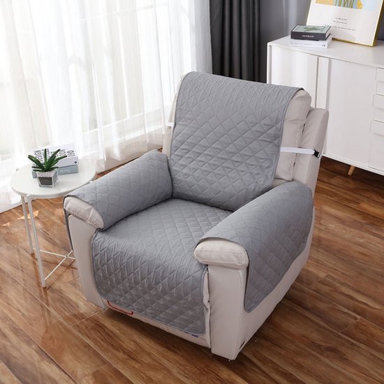 Fauteuilhoes - 55*200CM - gewatteerde bankhoes - elegante fauteuilhoes - meubelbeschermhoes - geïntegreerde waterdichte fauteuilhoes - universele, beschermende kussenhoes voor bank in effen kleur - bestand tegen vuil en huisdieren
