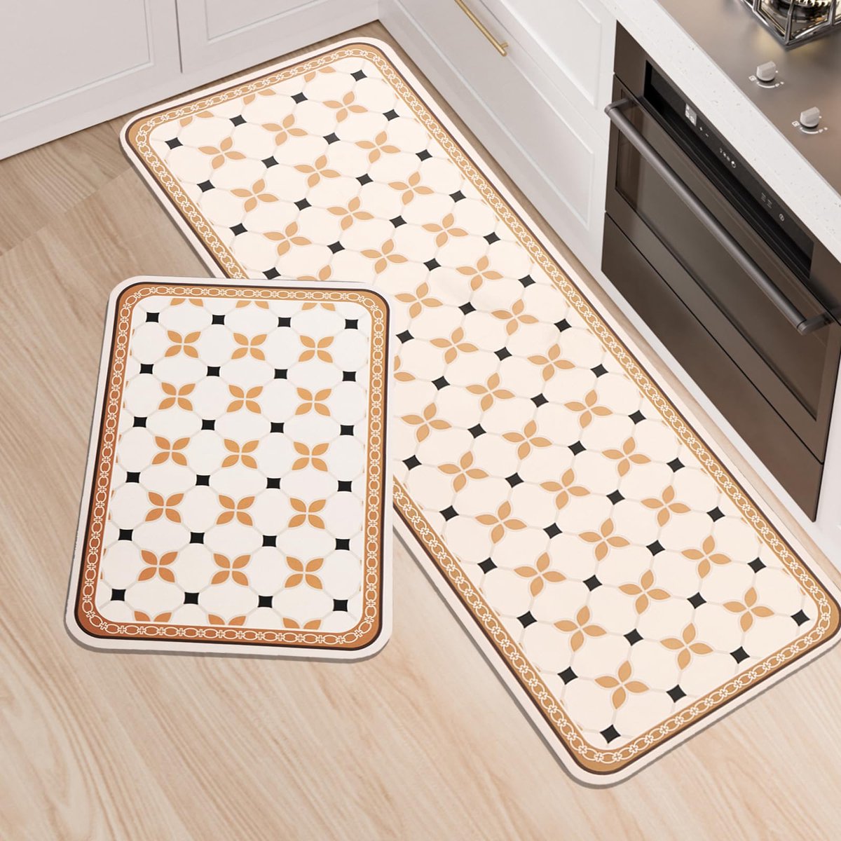 Ibenzoa® Multifunctionele Absorberende Vloermatten Set voor Keuken, 2 Stuks, Antislip