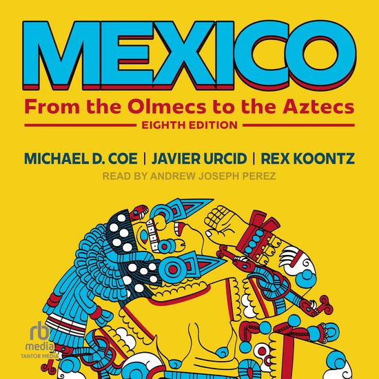 Boekhoes: MEXICO Van de Olmecs tot de Azteken, Achtste editie, met een afbeelding van een Azteekse kalender.