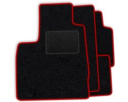 Set velours vloermatten passend voor Skoda Citigo 2011-2019 - rode afwerking