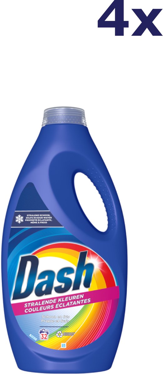 Goedkoopste 4x Dash Vloeibaar Wasmiddel Color 32 Wasbeurten 1440 ml