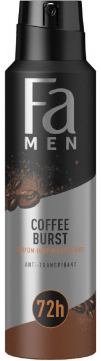 Goedkoopste Fa Men - Deodorant Spray - Coffee Burst - 72 uur Bescherming - Anti-transpirant - 150 ml