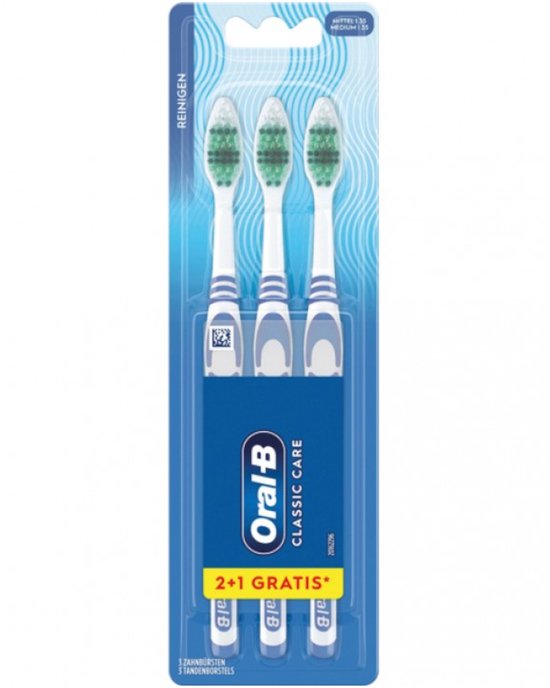 Oral-B Tandenborstel Classic Care medium, 3 stuks