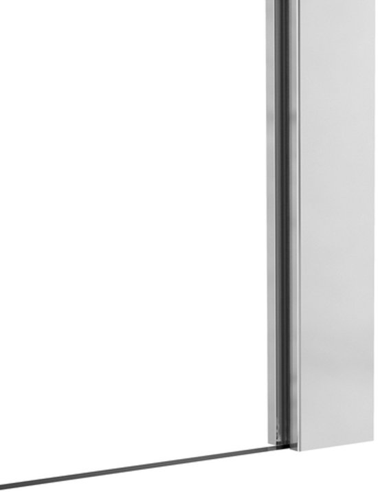 Fortifura Galeria Porte de douche - 90x200cm - charnières - poignée de porte - plate - verre de sécurité satiné - Chrome