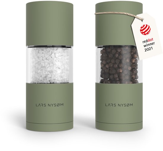 LARS NYSØM 'Sjæl' Moulin à Sel et à Poivre Set de 2 Manuel Sage