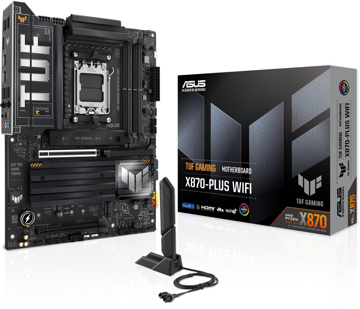 ASUS TUF GAMING X870-PLUS WIFI moederbord 2.5Gb-LAN, WLAN, BT, Sound, ATX