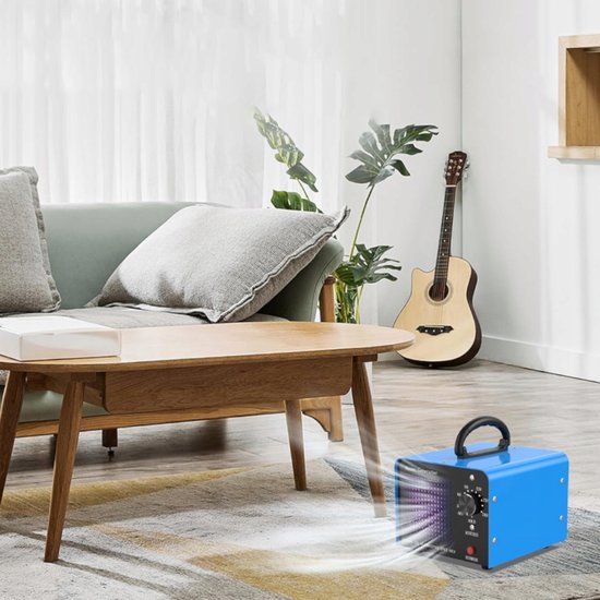 Ozon Generator - Luchtzuiveraar - huishoudelijke ozonluchtsterilisator - 60.000mg/uur - Voor Oppervlakken tot 200m² - Timer 0-60 Min - Draagbaar & Energiezuinig - Voor Huis, Auto & Kantoor