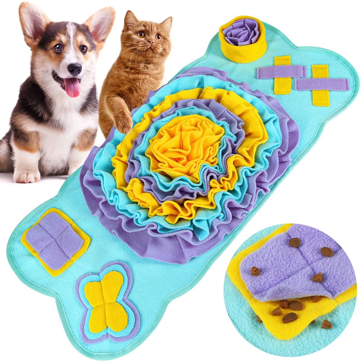 Ibenzoa® Interactieve Voedingsmat voor Honden – Stimuleer Zoekgedrag en Vertraag Eten