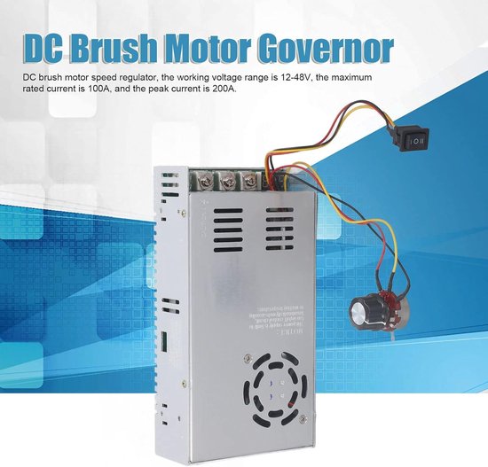 Produktbild von DC-Motordrehzahlregler 200A (Spitze) – 12-48V, Bidirektional, Für Bürstenmotoren, 0-100% Drehzahlregelung