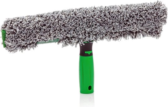 Groene ErgoTec Power Inwasser met een grijze en witte wassermop.