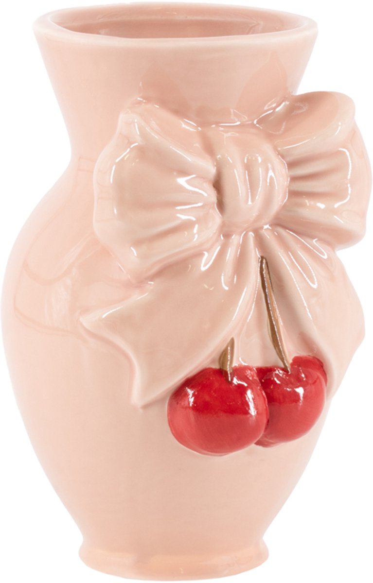 Homebound by Kolony HomeBound by KY | Aardewerk vaas bow cherry | bloemenvaas Roze