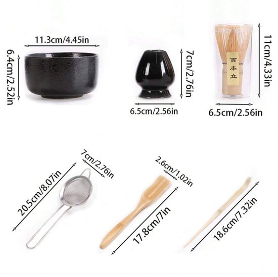 HEI MING Premium Matcha Set 6-delig