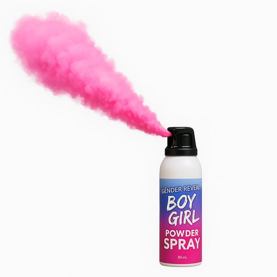 Vulcan - Gender reveal Brandblusser - Rookkanon - Roze - Gender reveal - Gender reveal versiering - Babyshower -Poederspray